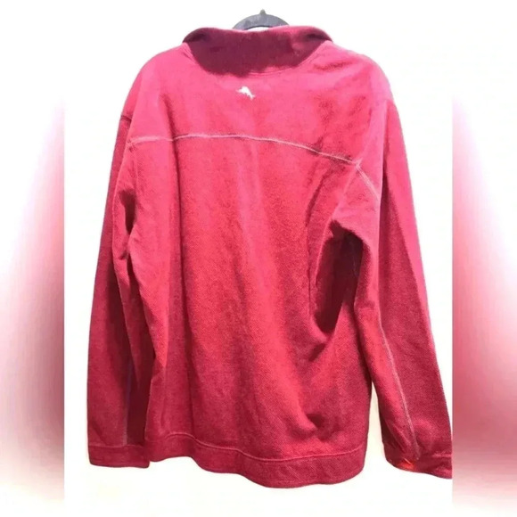 Tommy Bahama Red/Grey Reversible Quarter Zip XL - Picture 5 of 9